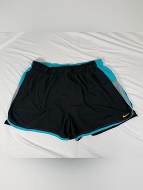 Women’s Nike Black and Aqua Running Shorts